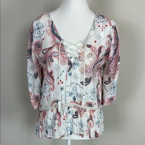 Abercrombie &‎ Fitch Paisley Print Boho Blouse Size Small